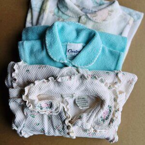 Vintage Newborn Sleeper Bundle | Carter’s & Floral One-Pieces | 0–3 Months